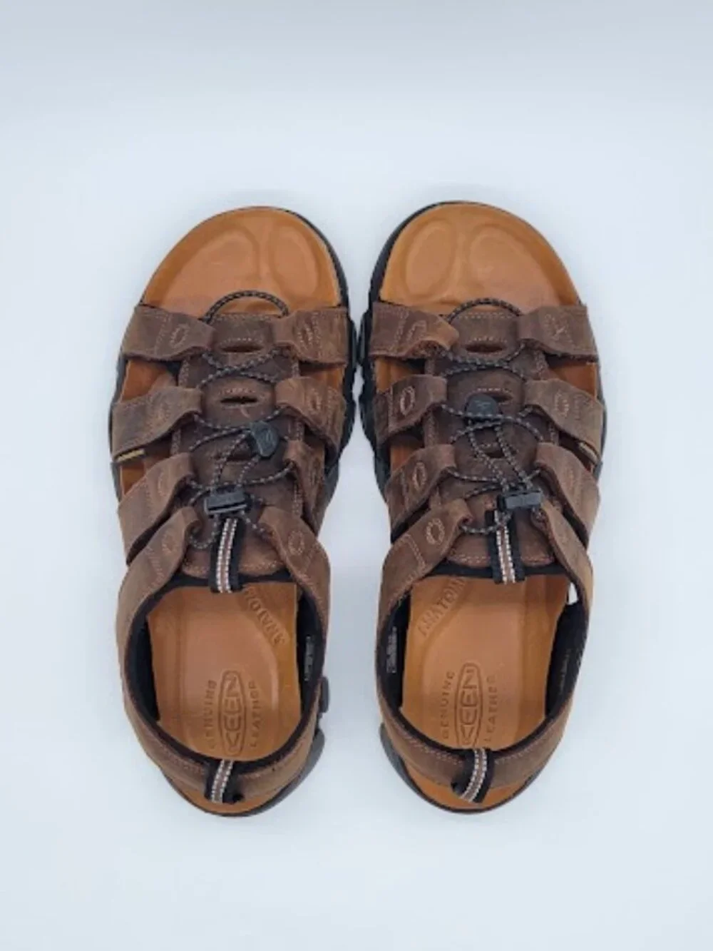 KEEN Men’s Daytona II Brown Leather open-Toe Outdoor Sandals Size 11 NWOB